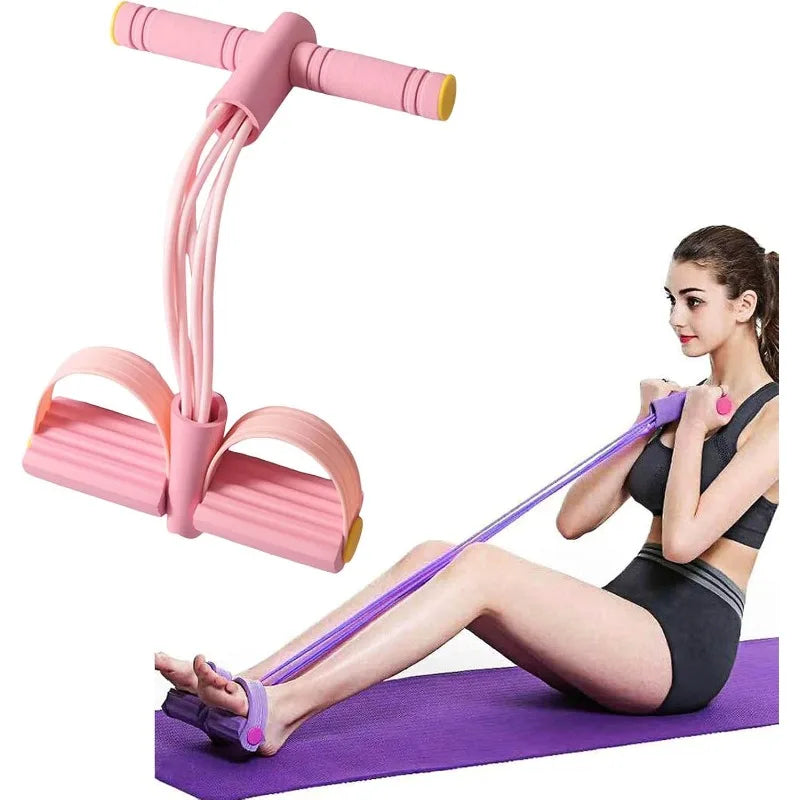 Multi-Function Resistance Band Set, 6 Tubes for Intense Workout, NBR Handles for Comfort, Office/Living Room/Bedroom Use by S And B Enterprise