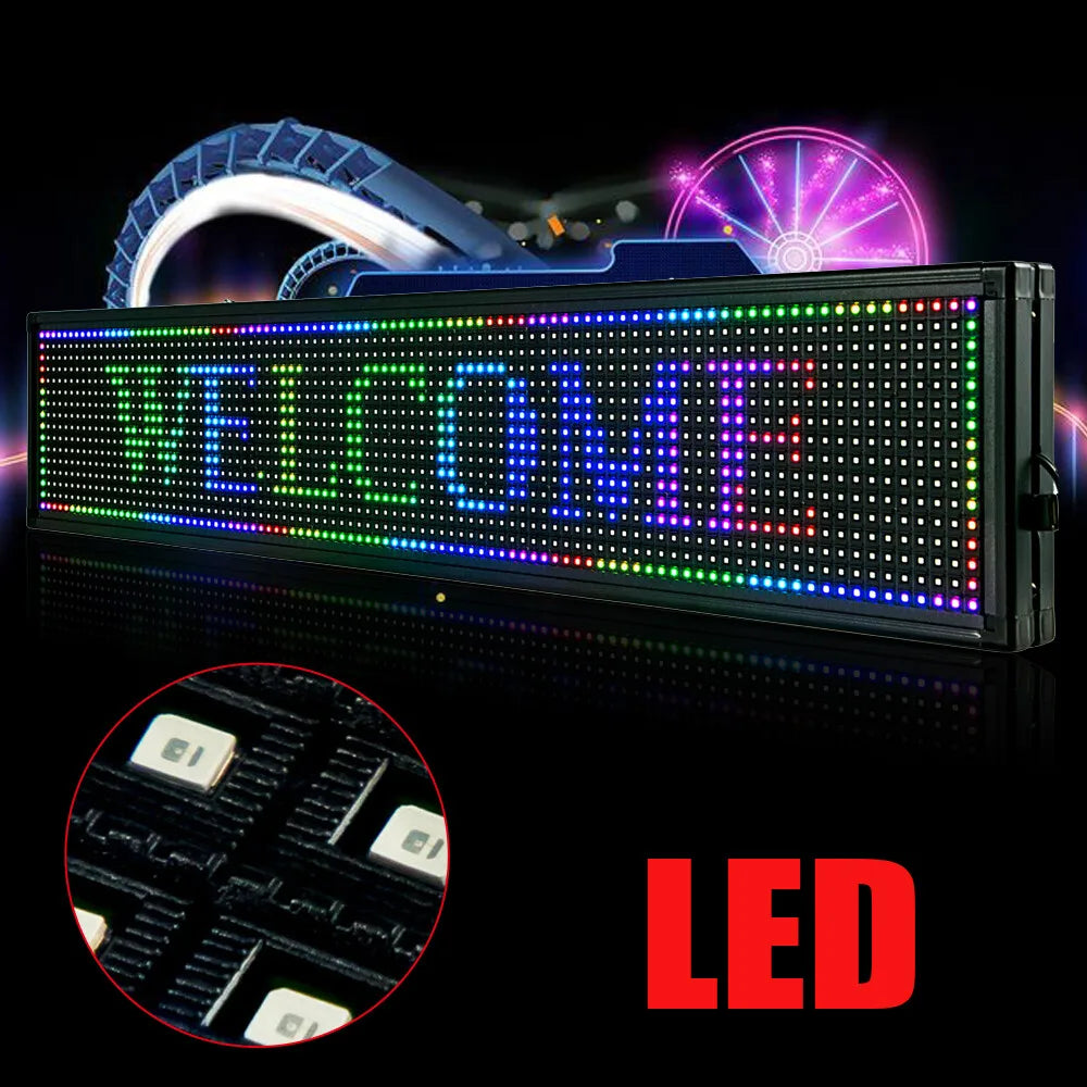 Bymaocar LED Sign Programmable Billboard USB WiFi Control Indoor