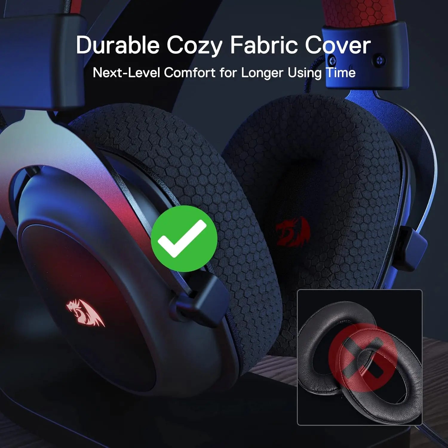 Redragon H510 PRO Zeus-X RGB Wireless Gaming Headset 7.1 Surround Sound 53MM Audio Drivers Multi Platforms Headphone by S And B Enterprise