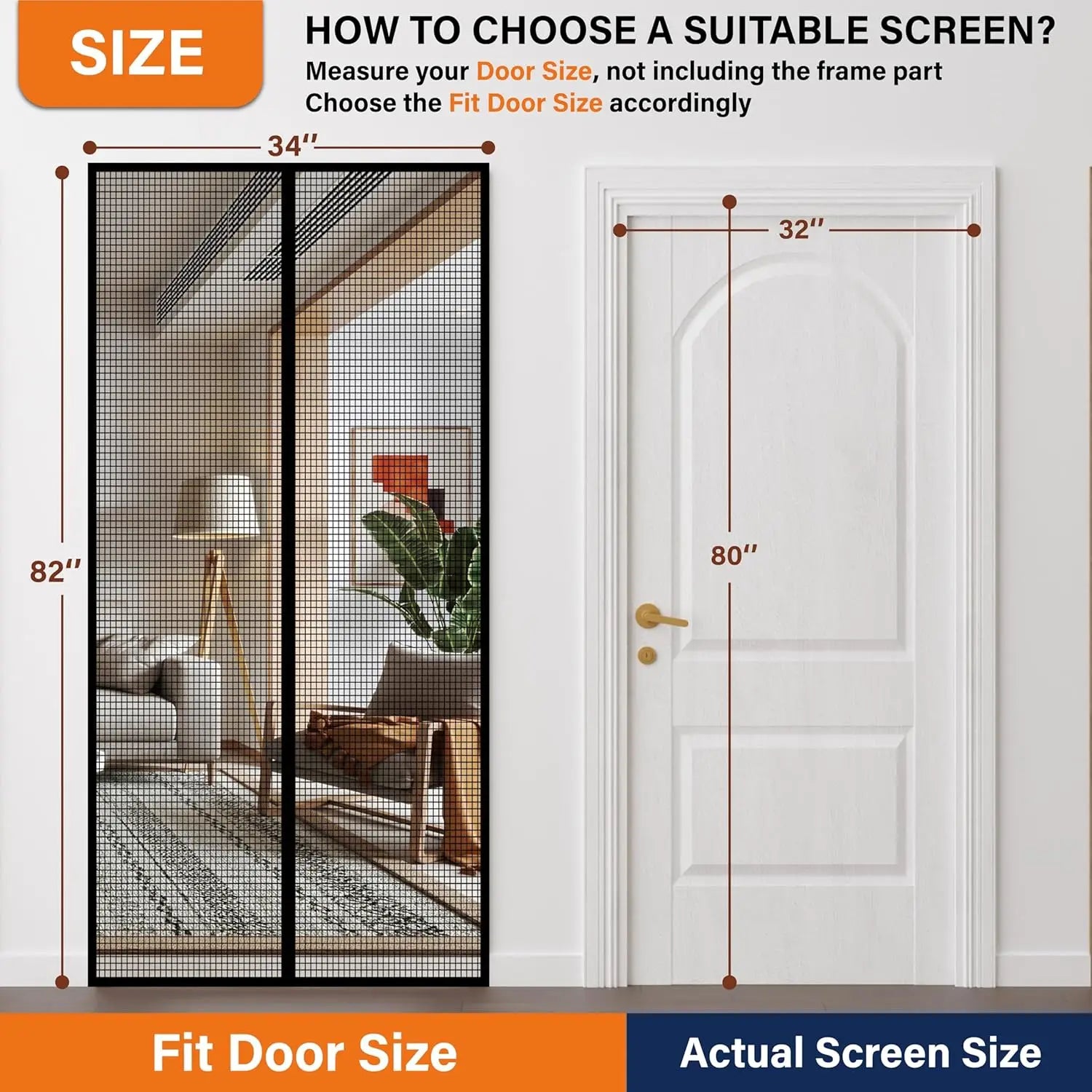 Magnetic Screen Door Fiberglass Mesh Keeps Bugs Out Easy Install by S And B Enterprise