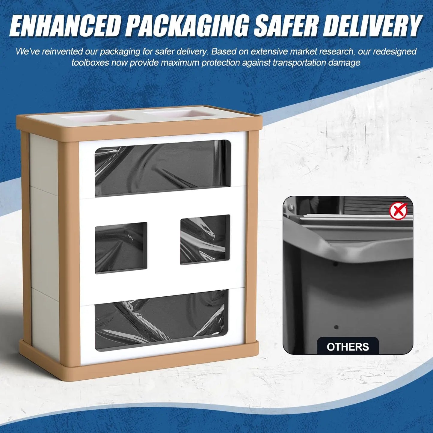 10-Drawer Rolling Tool Chest With Detachable Top Cabinet