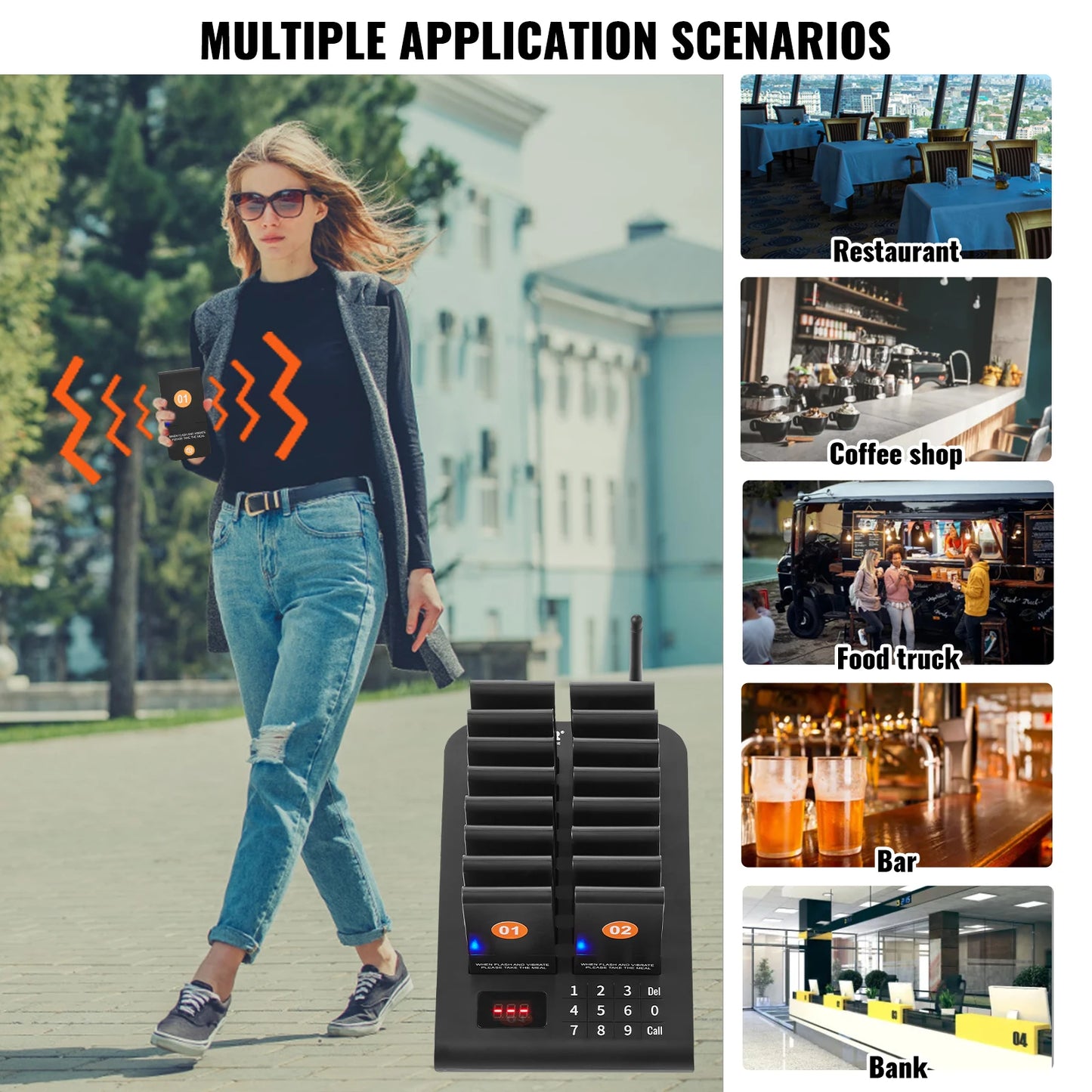 SucceBuy Restaurant Pager System With Vibration Beepers