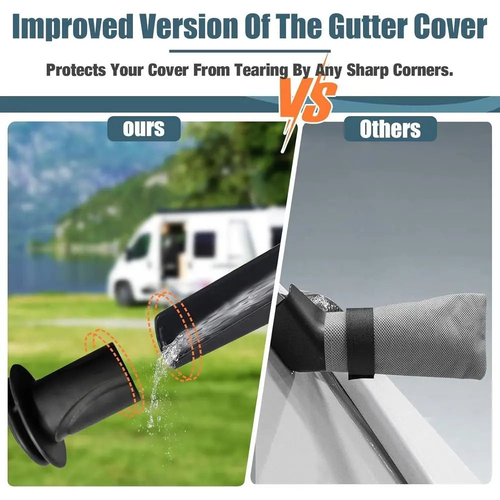 Camper RV Cover Waterproof 7-Layer Slide-In Cabover With Straps