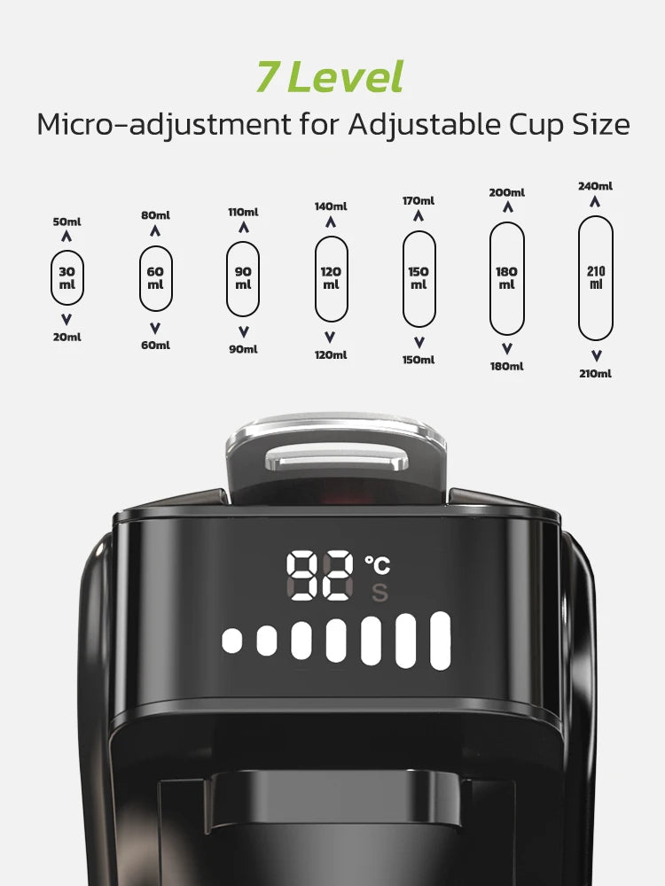 HiBREW 6in1 Capsule Coffee Machine H1B Nespresso Dolce Gusto Compatible