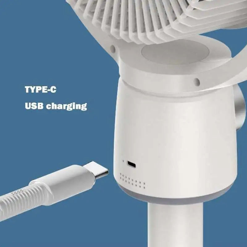 Balashov USB Rechargeable Floor Fan Silent Turbine Air Circulation by S And B Enterprise