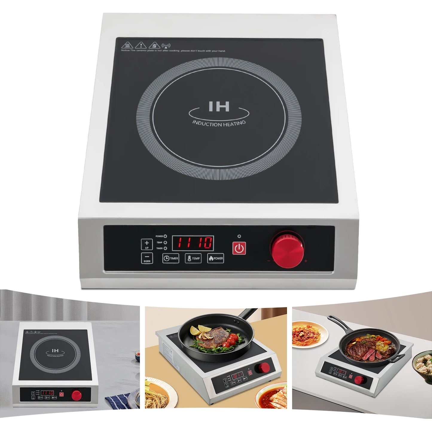 Sweetmile 3500W Stainless Steel Induction Cooktop Y14