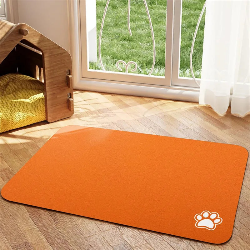 Pet Feeding Mat Absorbent Non Slip Quick Dry For Dogs