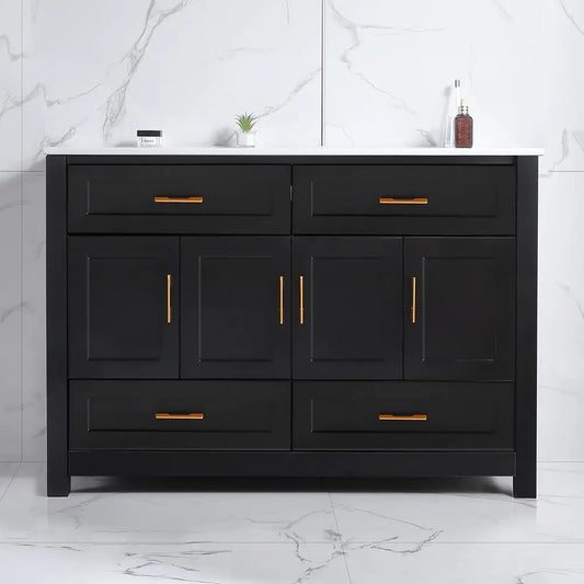Freestanding Modern Bathroom Vanity With Sink Cabinet And Drawers by S And B Enterprise