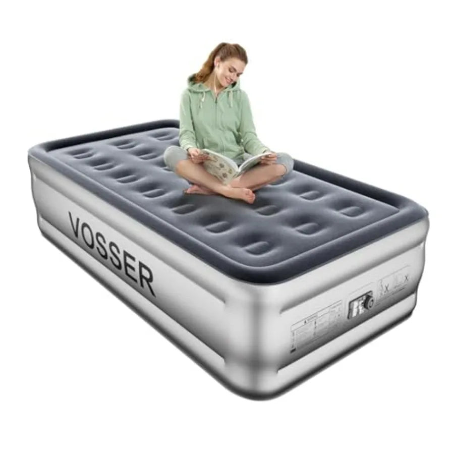 Twin Air Mattress With Built In Pump PVC Quick Inflate