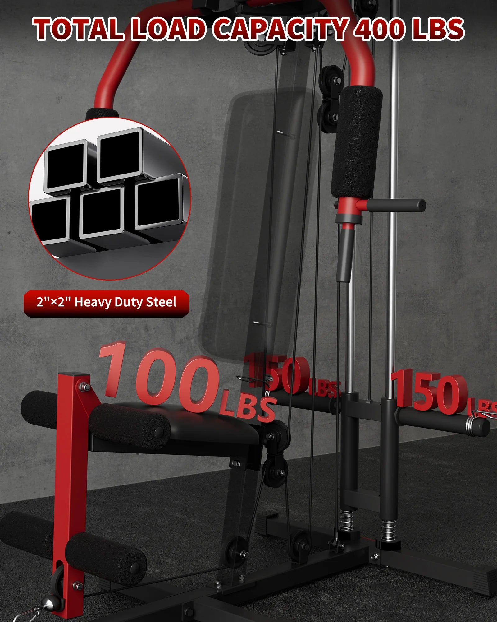 5-In-1 Multifunctional Home Gym Equipment: Full Body Workout Machine with Lat Pulldown, Chest Press, Leg Extension & Seated Row by S And B Enterprise