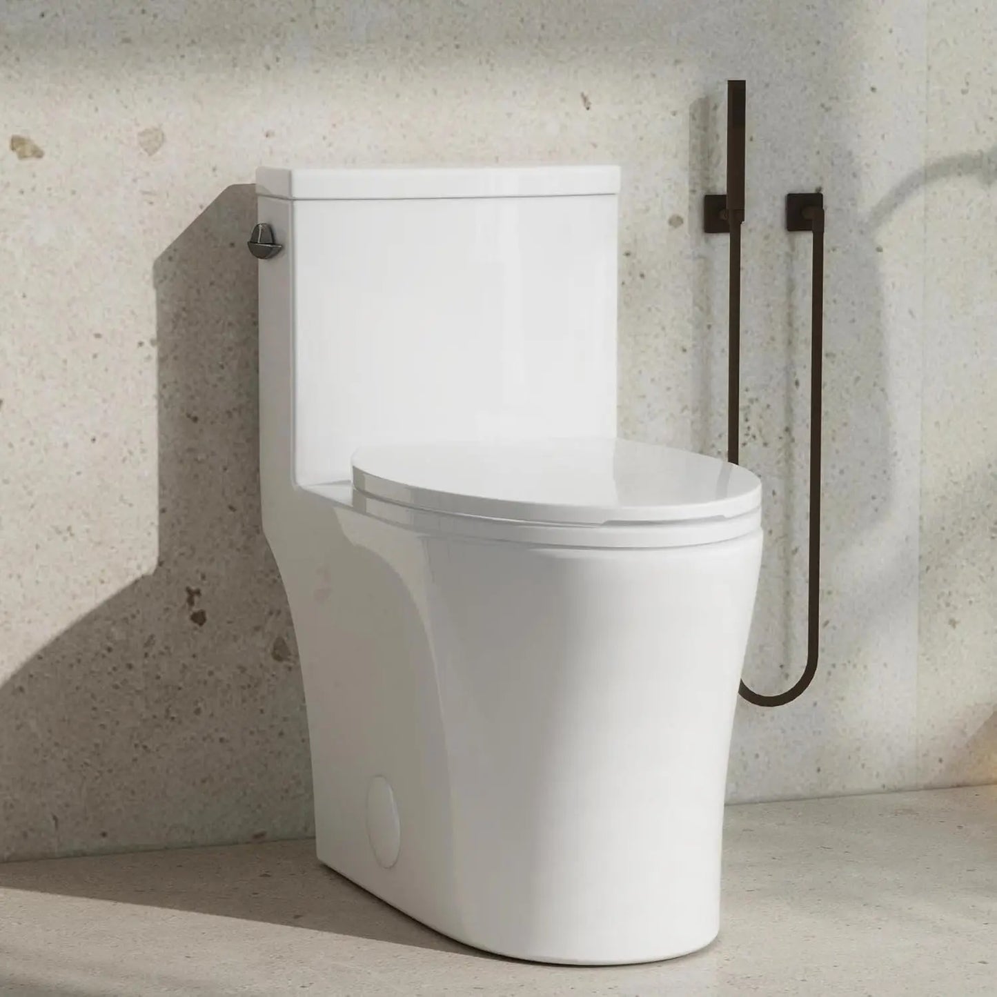 KE KING One Piece Toilet With Powerful Flush 1.28 GPF
