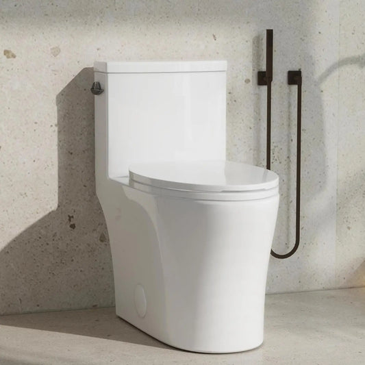 KE KING One Piece Toilet With Powerful Flush 1.28 GPF