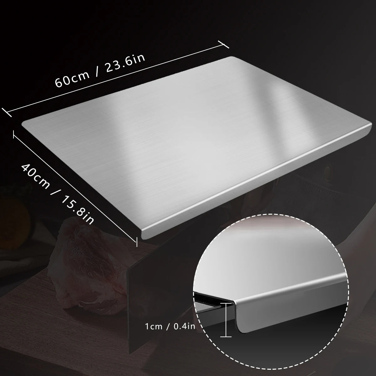 304 Stainless Steel Cutting Board Food Prep And Kitchen Use