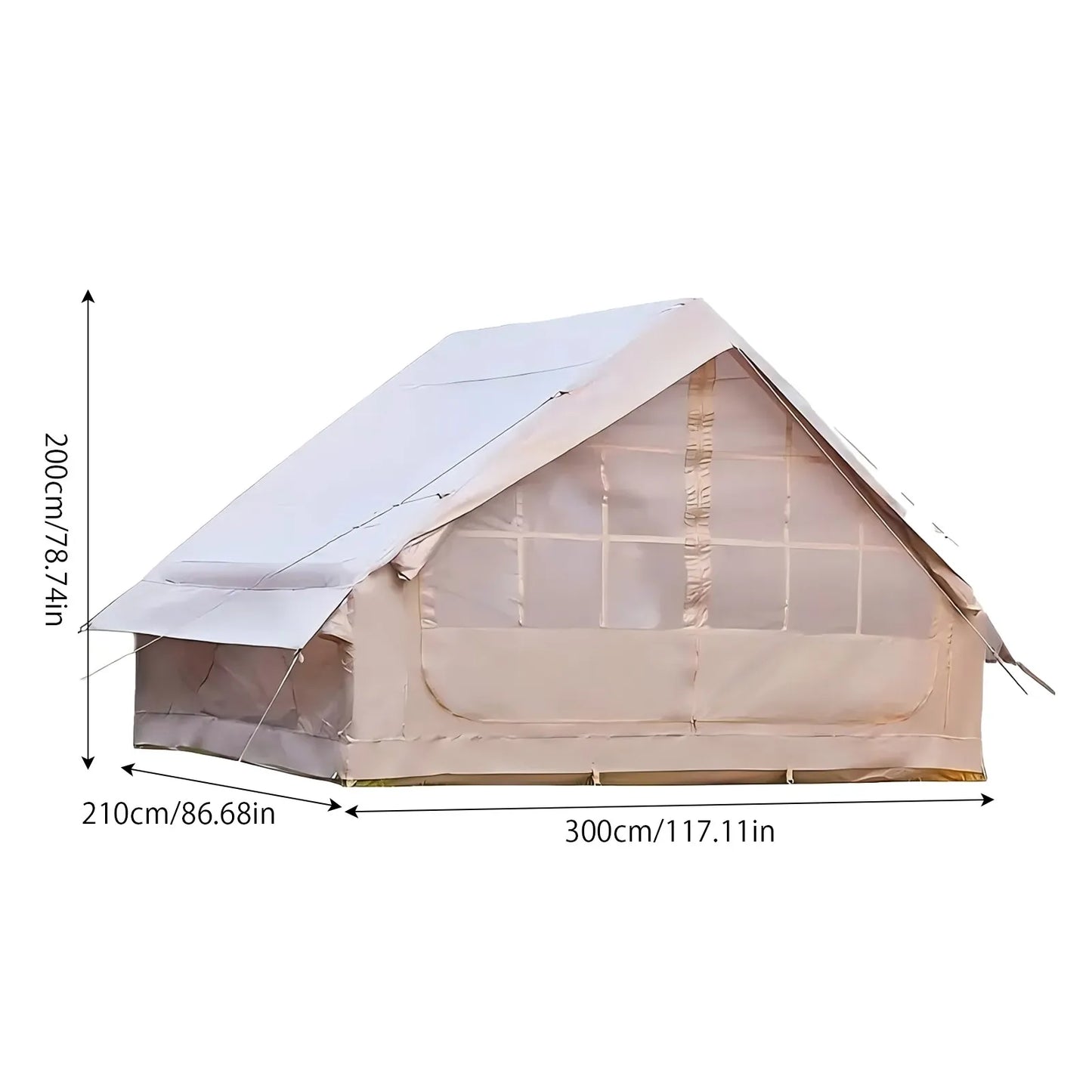 Pakicetus Inflatable Camping Tent With Skylight And Quick Air Flow
