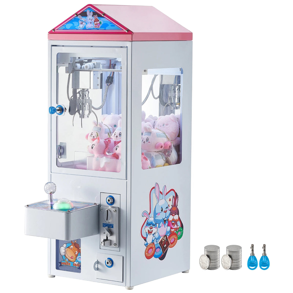 SucceBuy Claw Machine  0-3”Jaw Diameter 0-5”Jaw lifting Crane Prize Grabber Commercial Arcade Game Dispenser Vending Toy For Kid