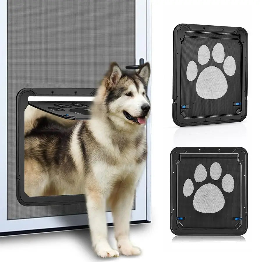 Magnetic Self Closing Dog Screen Door With Locking Function