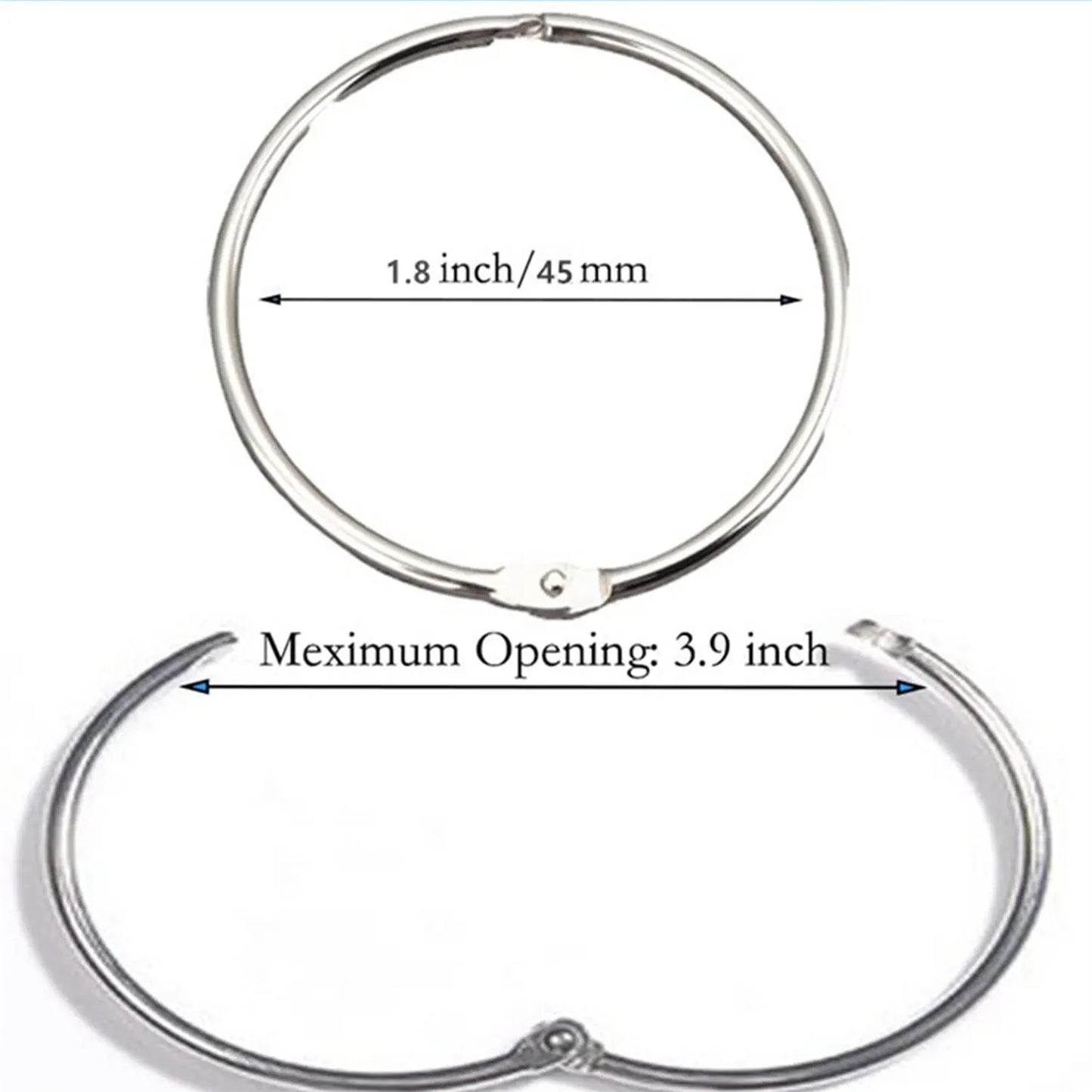 24 Pack Shower Curtain Rings Rust Proof Hooks For Bathroom by S And B Enterprise