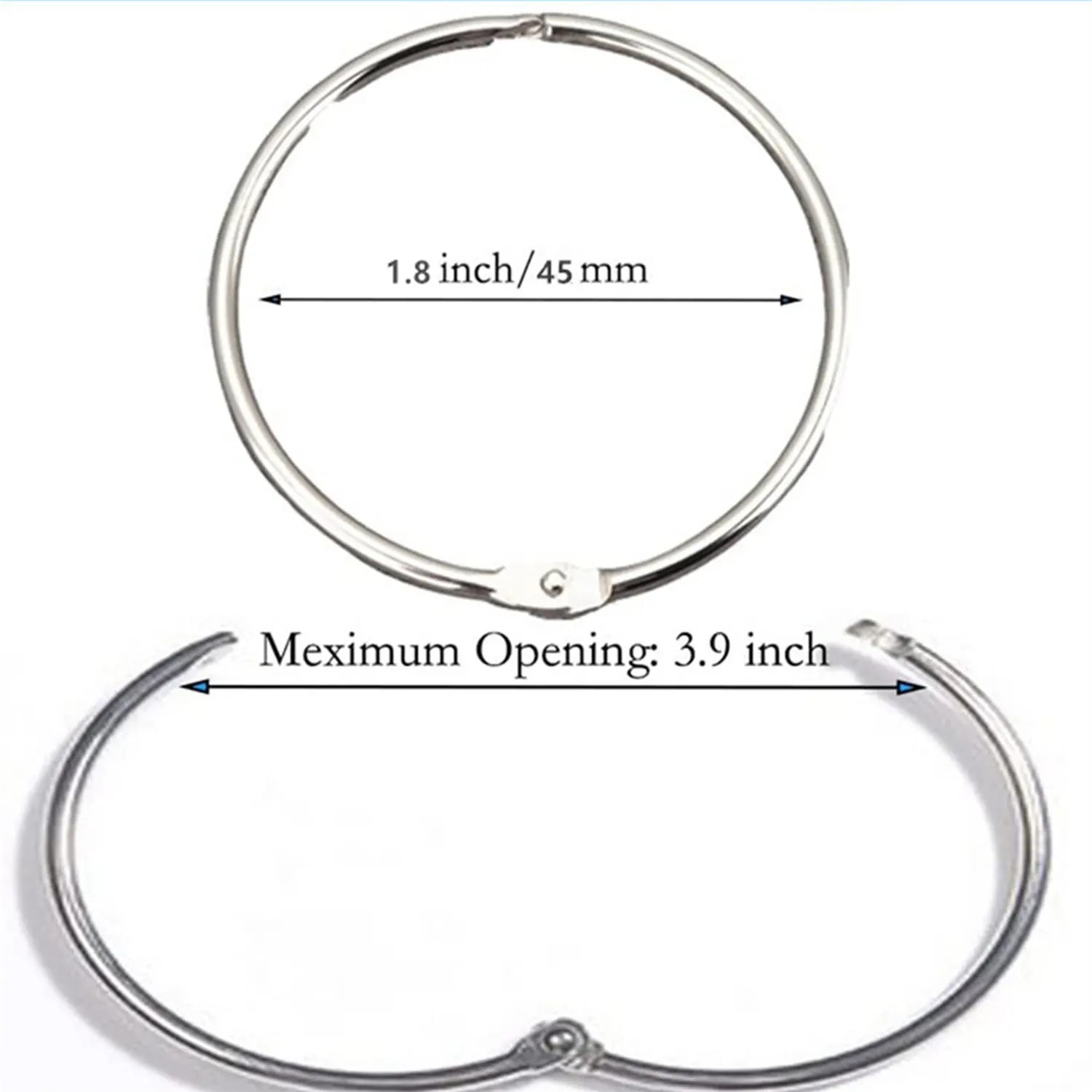 24 Pack Shower Curtain Rings Rust Proof Hooks For Bathroom by S And B Enterprise