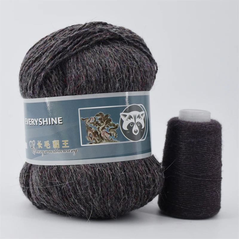 Mink Fur Yarn for Yarns for Knitting and Crochet 2-Ply Lace T Shirt Yarn for Hand Knitting Needlework 1 Skein 340 M 50+20g by S And B Enterprise