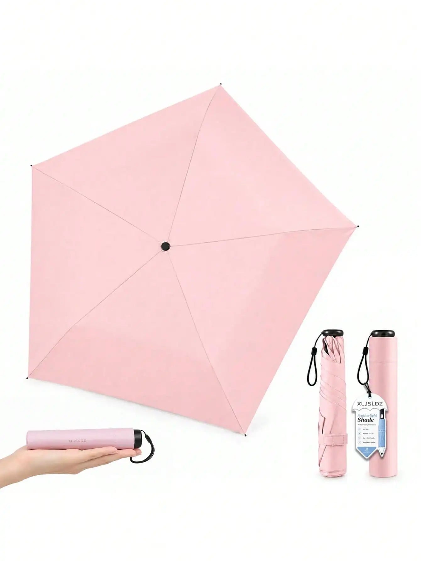Fashionable Pencil Umbrella, UV Protection, Ultra-Lightweight Slim Mini Travel Umbrella, Women's Stylish Compact Foldable Pocket Umbrella, UPF 50+ Sun Protection, Suitable For Rainy Days, Backpack, Handbag, Commuting, Beach,