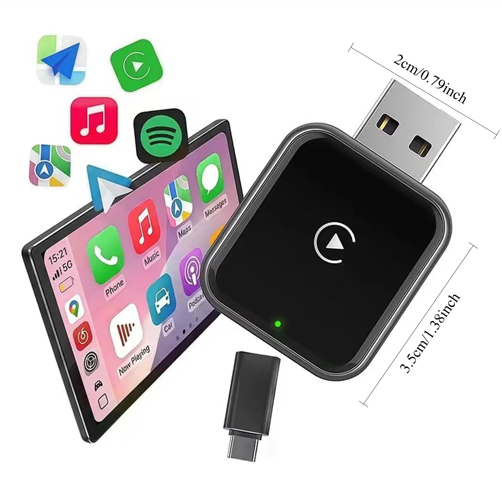 Vyvylabs Upgraded Wireless CarPlay Adapter For iPhone And Android by S And B Enterprise