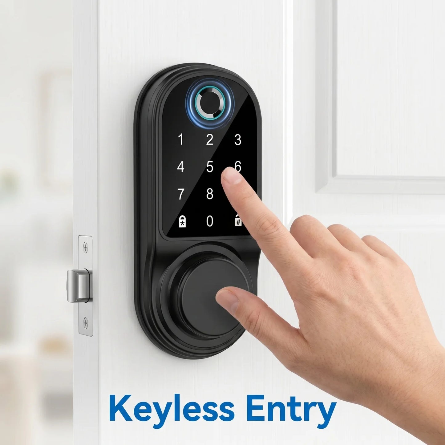 Bluetooth Smart Deadbolt Lock With Fingerprint And Keyless Entry by S And B Enterprise