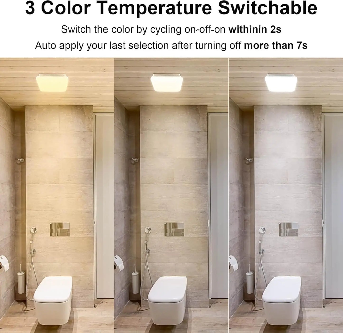 JOEAONZ Three Temperature LED Bathroom Exhaust Fan With Light by S And B Enterprise