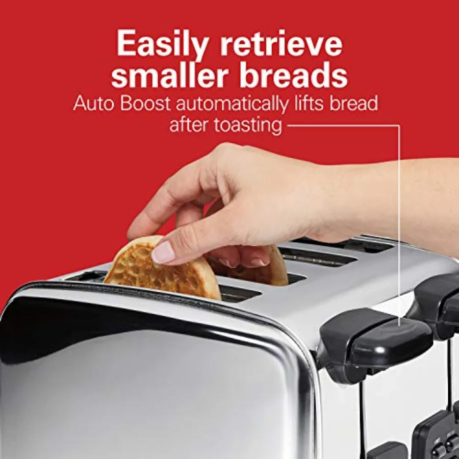 Yao Hui Huang Retro Toaster With Wide Slots Bagel Defrost
