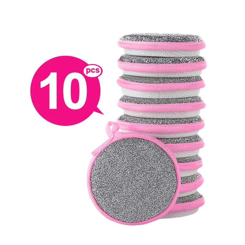 10/5/3PCS Double Side Dishwashing Sponge Dish Washing Brush Pan Pot Dish Wash Sponges Household Cleaning Reusable Kitchen Tools by S And B Enterprise