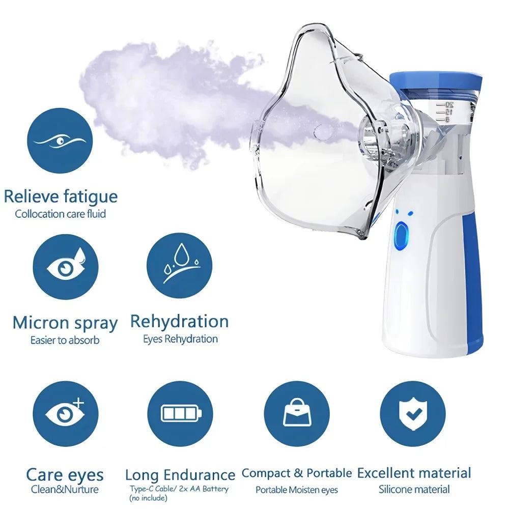 Revitalize Facial Steamer and Humidifier 2-in-1 by S And B Enterprise with water tank and blue-white handheld unit