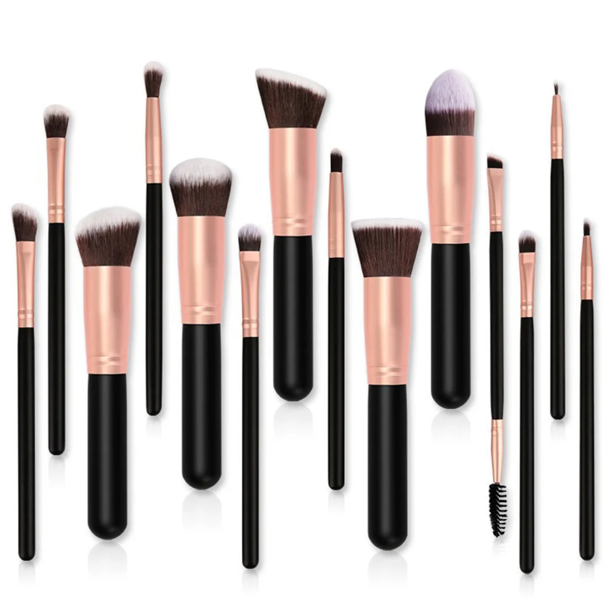 14 Piece Makeup Brush Set For Beginners With Soft Synthetic Bristles
