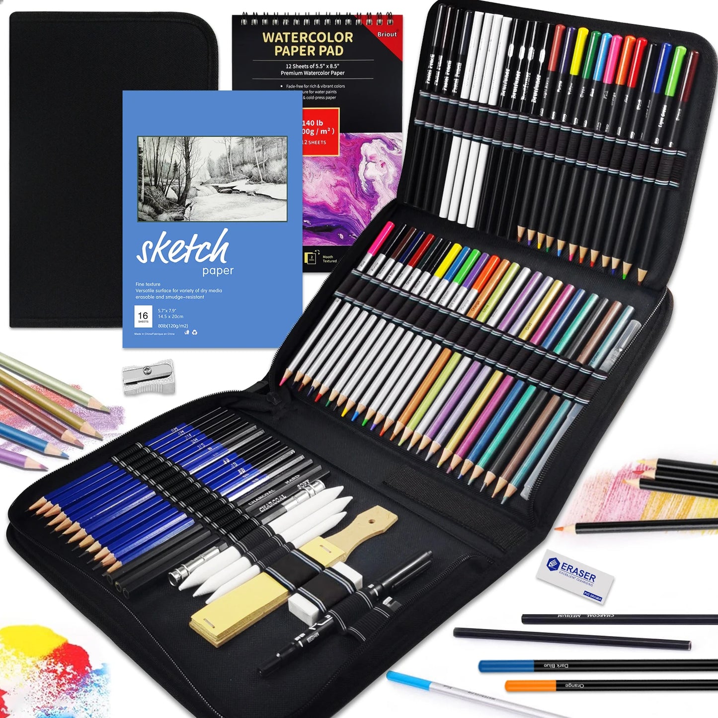 Professional Drawing Sketching Pencils Set For Artists 12 To 75