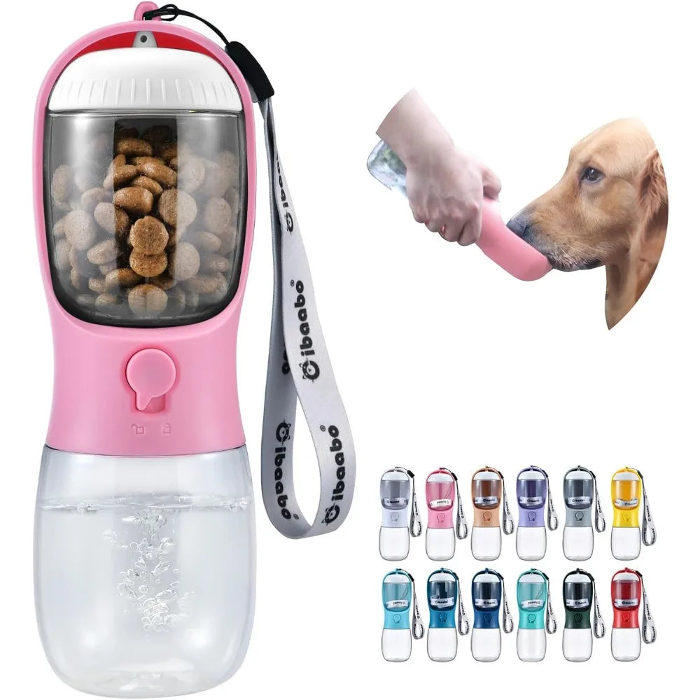 Dog Water Bottle With Food Container Portable Pet Dispenser by S And B Enterprise