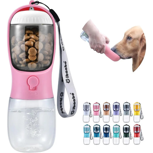 Dog Water Bottle With Food Container Portable Pet Dispenser by S And B Enterprise