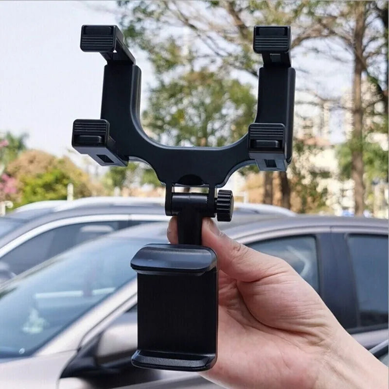 Universal 360 Degree Rearview Mirror Smartphone Car Mount Holder
