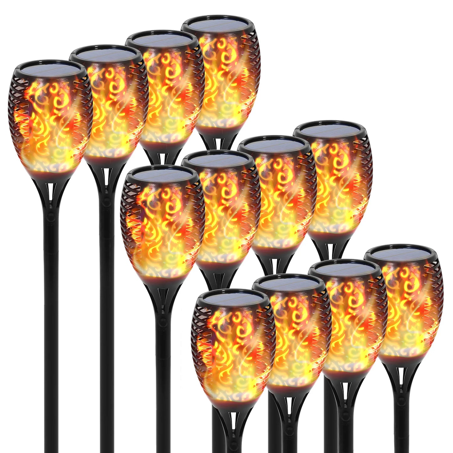 Solar Torch Lights Outdoor 96 LED Pathway Landscape Lighting