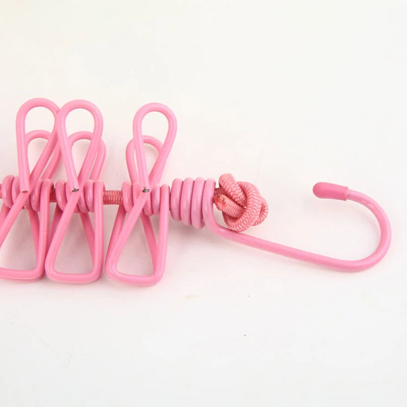 Portable Retractable Clothesline With 12 Clips For Outdoor Laundry Drying by S And B Enterprise