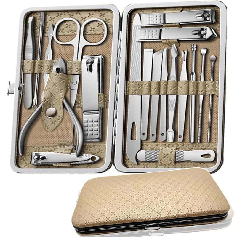 Stainless Steel 19 Piece Grooming Kit With Nail Clippers by S And B Enterprise