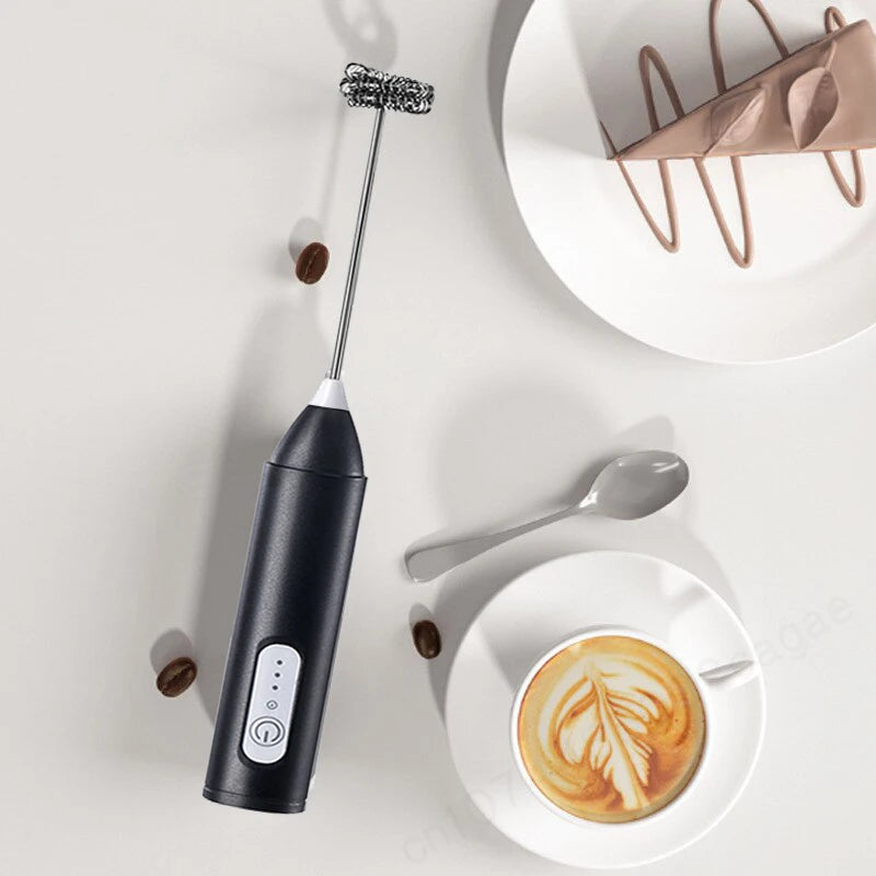 Electric Coffee Milk Foaming Mixer Handheld Creamer Whisk Frother