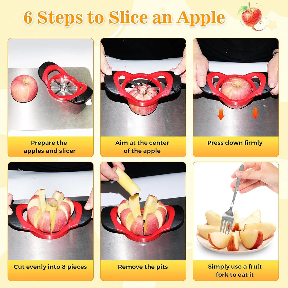 Stainless Steel Apple Slicer And Corer Multifunction Kitchen Tool by S And B Enterprise