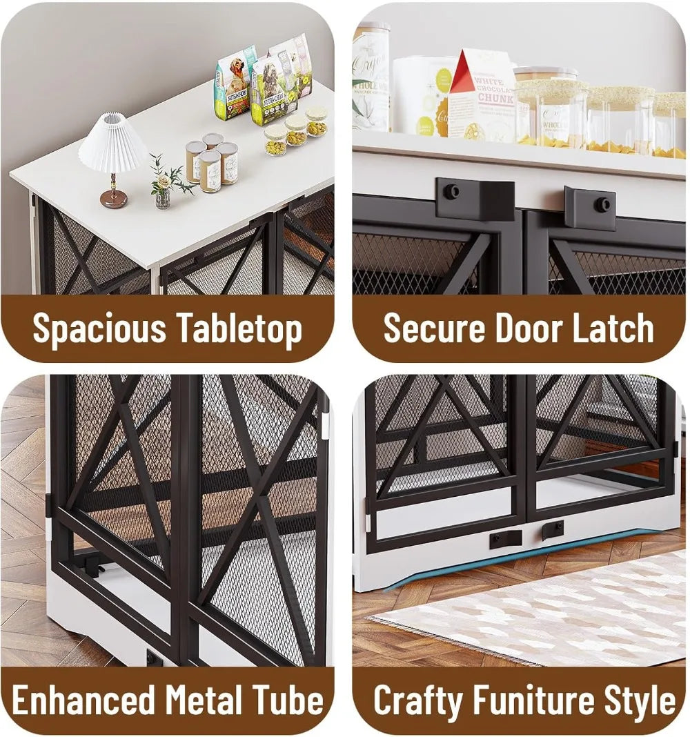 Heavy Duty Wooden Dog Crate End Table For Large Breeds by S And B Enterprise