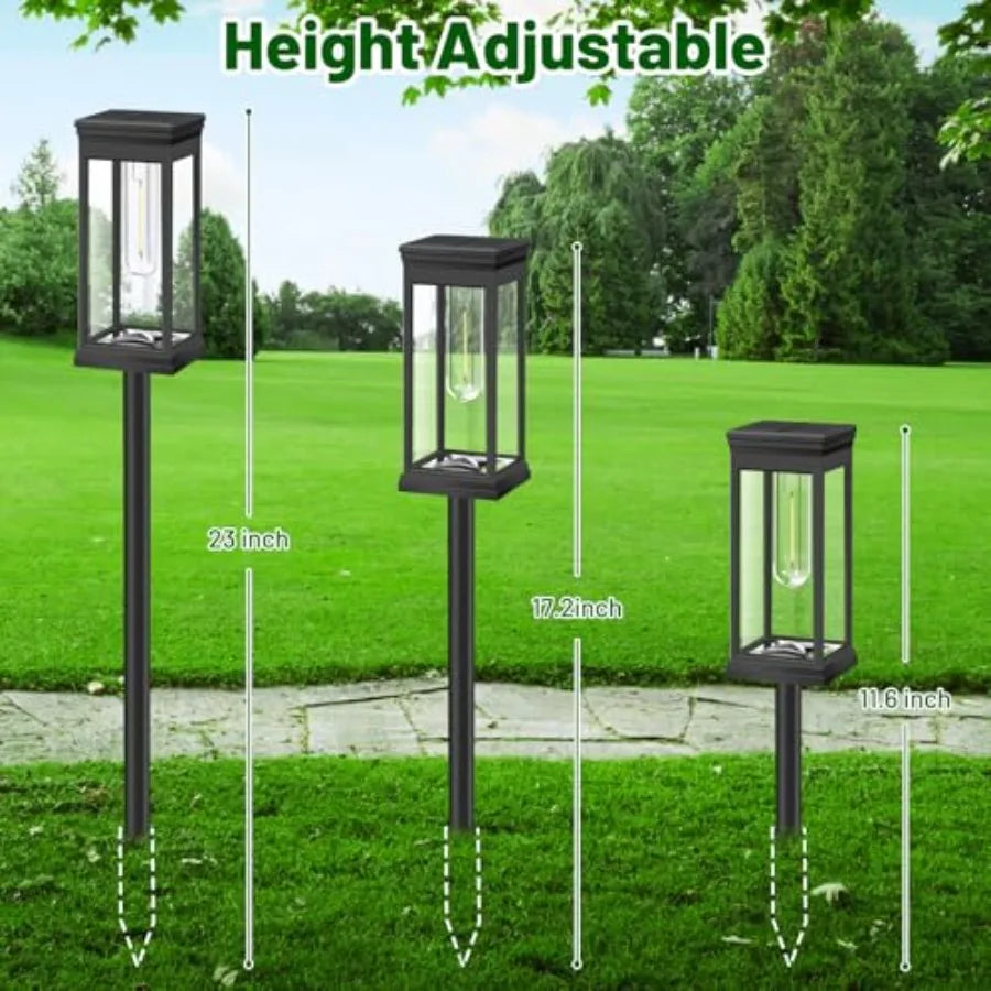 Solar Pathway Lights Outdoor 8 Pack Waterproof Brighter LED Garden by S And B Enterprise