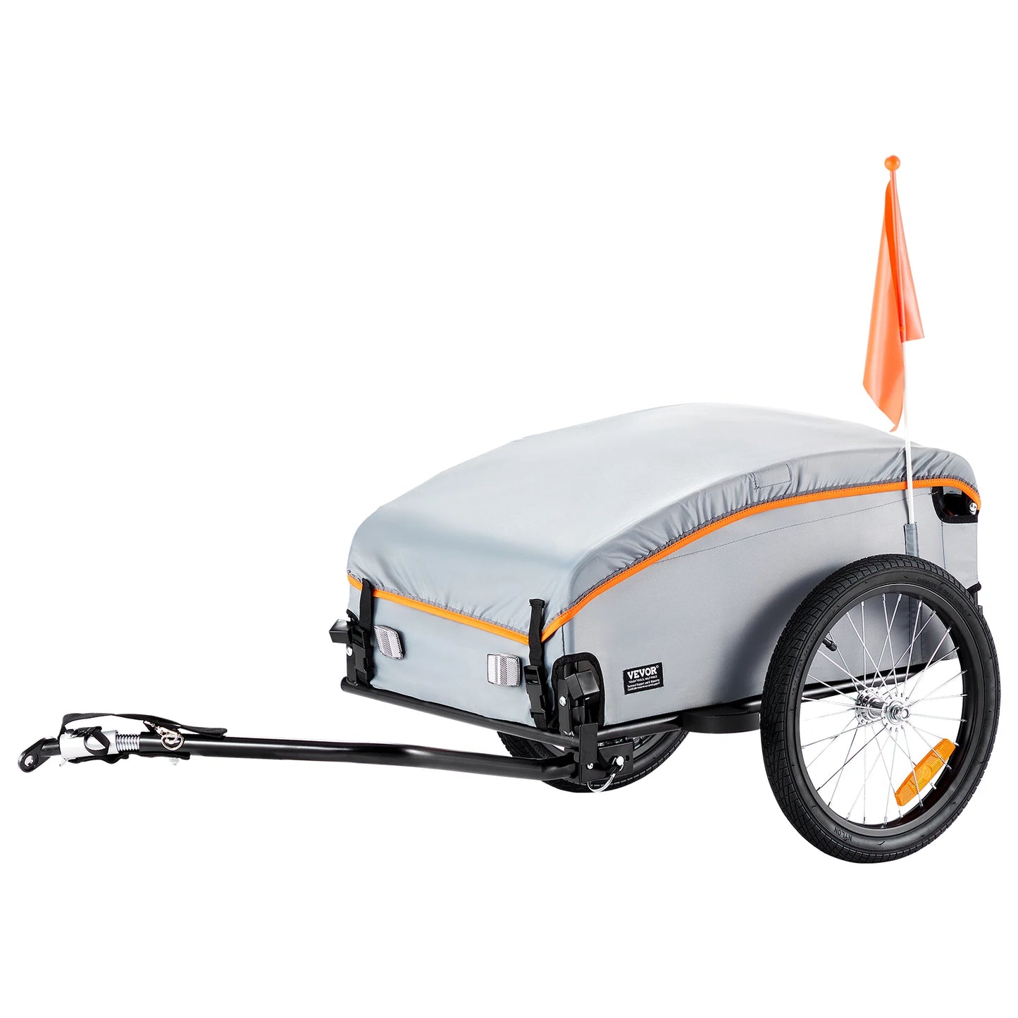 SucceBuy 100lbs Bike Cargo Trailer Foldable Bicycle Wagon Cart with Waterproof Cover & Safe Reflectors Fits 22"-28" Bike Wheel by S And B Enterprise