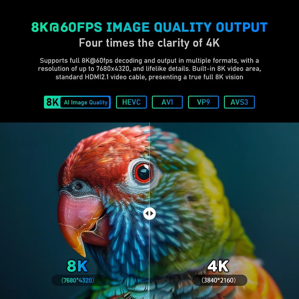 Kinhank K9 Android TV Box 8K S928X-K Dolby Atmos HDR10+