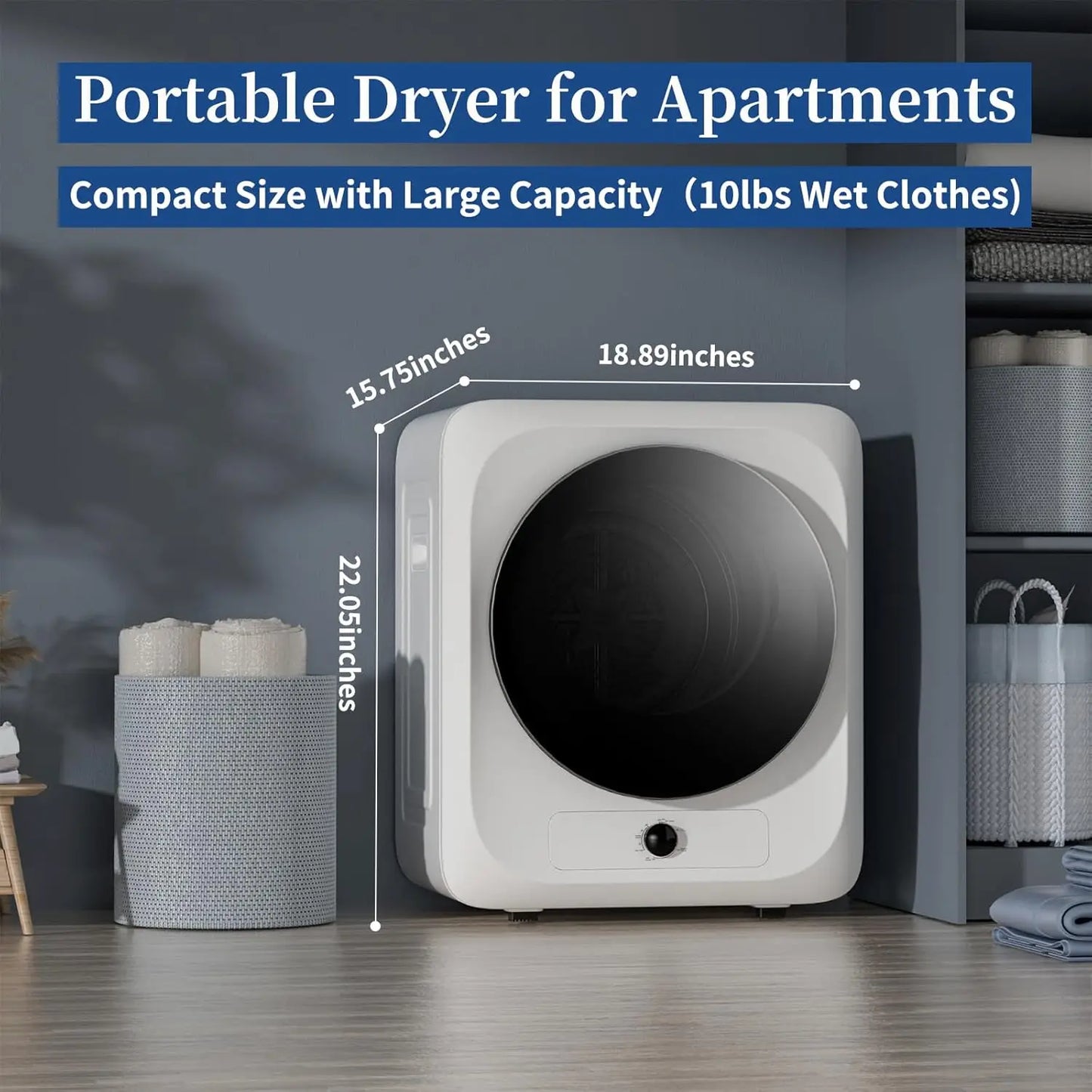 Portable Washer And Dryer Set, Fully Automatic Laundry Pair
