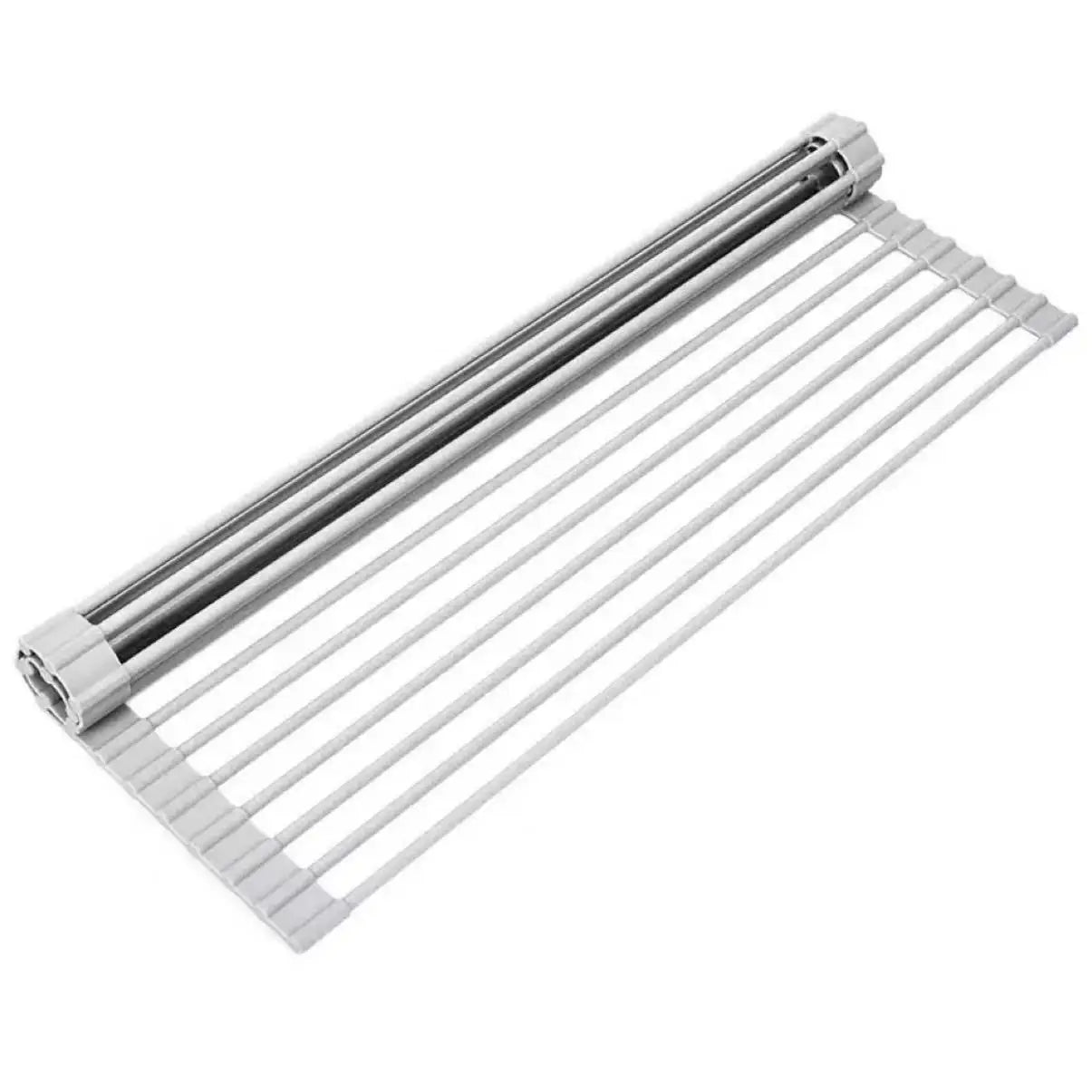 Stainless Steel Dish Drying Rack With Draining Basket by S And B Enterprise