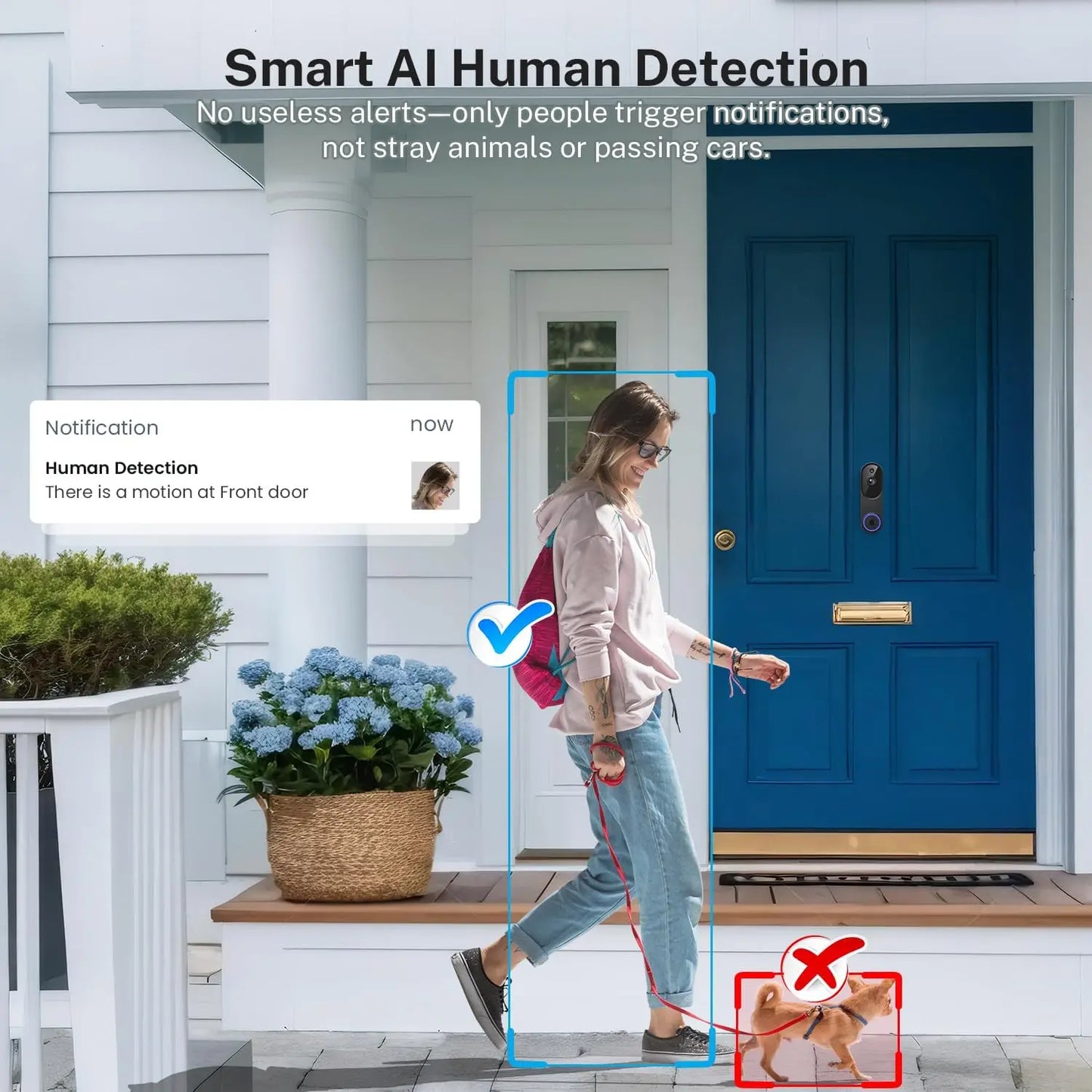 Wireless Video Doorbell With Two-Way Audio And AI Motion Detection by S And B Enterprise