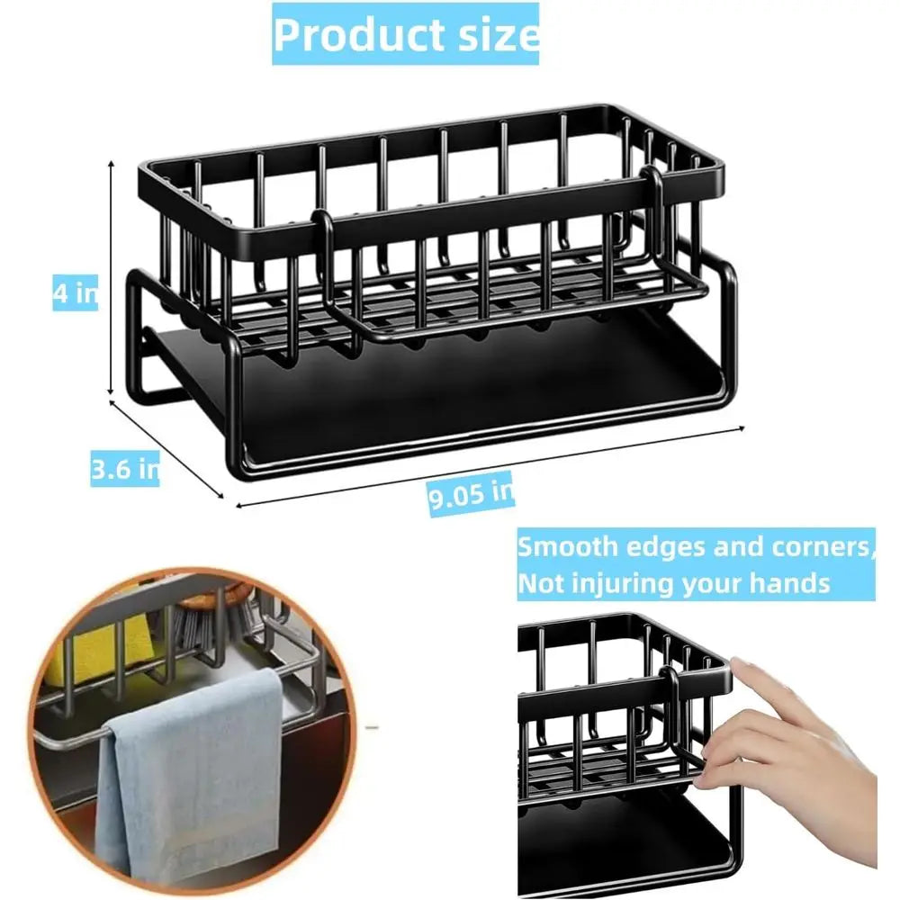 Stainless Steel Dish Sponge Organizer With Detachable Rack by S And B Enterprise