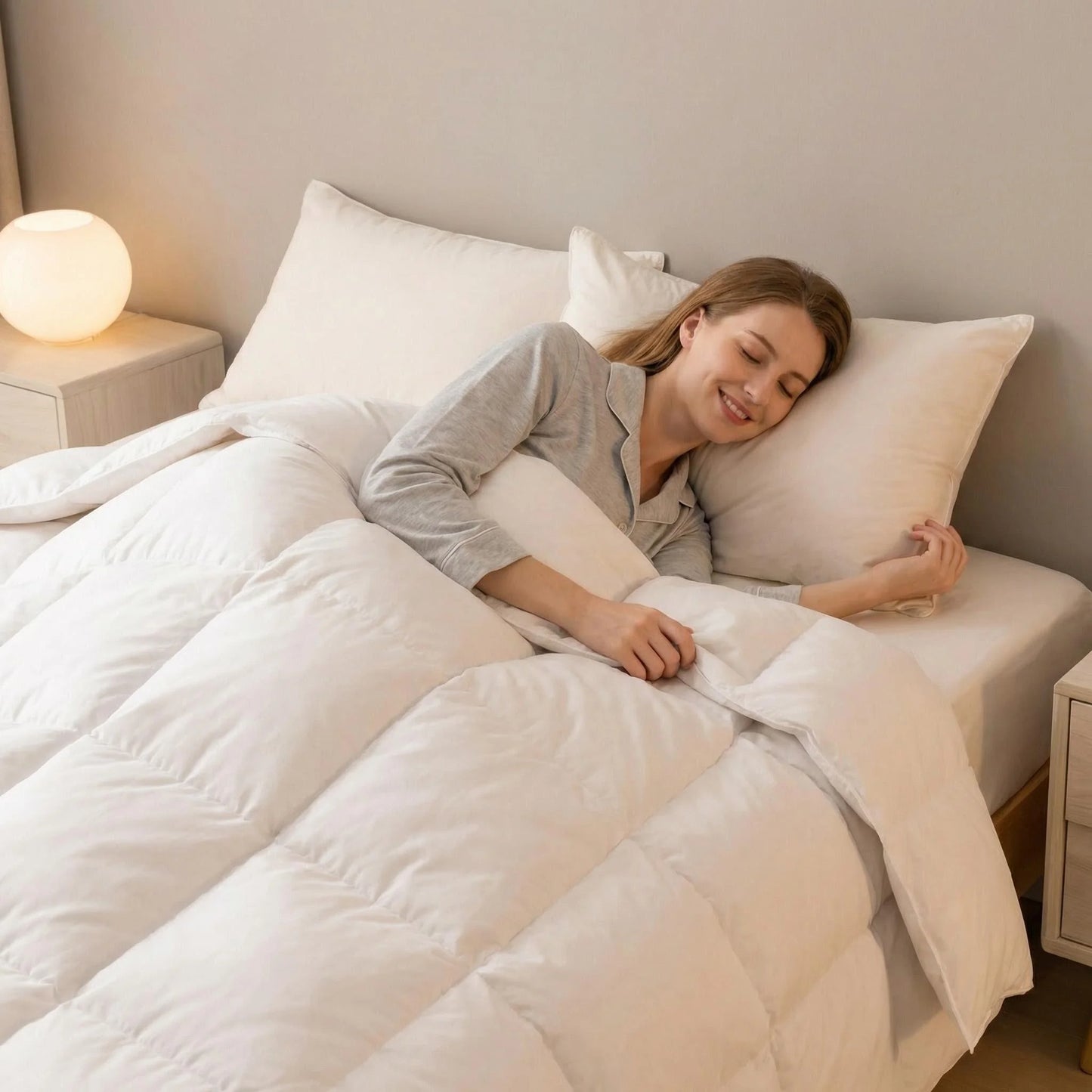 Box Stitched 3 Piece Comforter Set With Pillow Shams