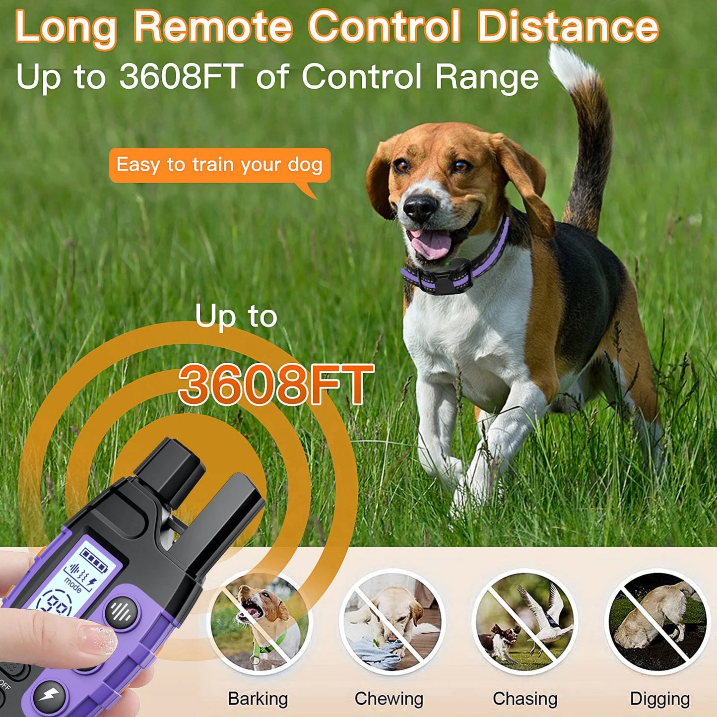 WXRPETH Dog Training Collar Remote Waterproof Shock Beep Vibration